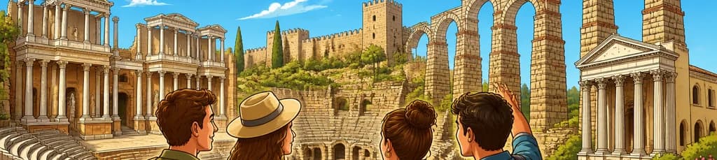 Descubre Mérida: Teatro Romano, Anfiteatro, Alcazaba y Acueducto