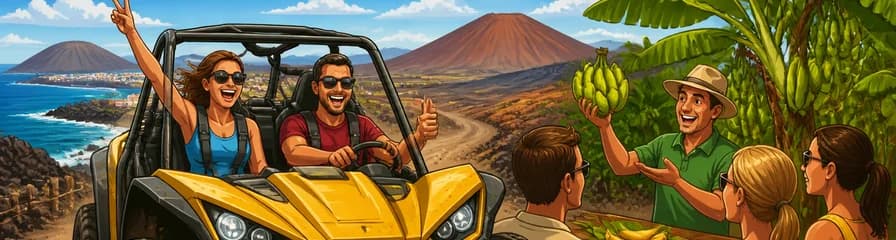 Travesía en Buggy por Tenerife: Exploración de la Costa Sur y una Finca Platanera