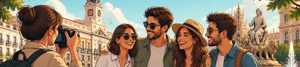 Retratos creativos y sesión fotográfica privada de una hora por Madrid para viajes
