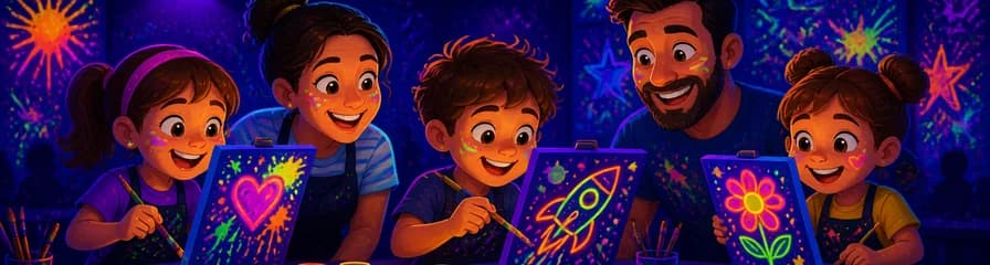 Taller de pintura neón "Pinta Luz" para niños y familias