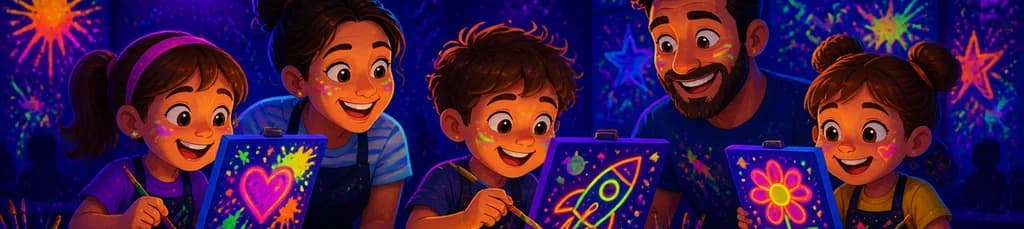 Taller de pintura neón "Pinta Luz" para niños y familias