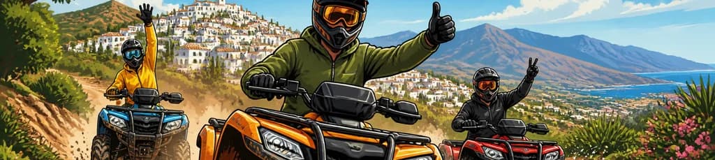 Emocionante Aventura Guiada de una Hora en Quads ATV en Mijas, Málaga