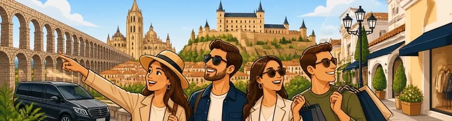 Excursión privada de un día completo a Segovia y Las Rozas Shopping Village