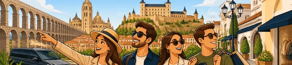 Excursión privada de un día completo a Segovia y Las Rozas Shopping Village