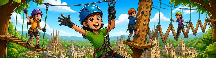 Aventuras en las alturas: circuitos de tirolinas y puentes en Catalunya en Miniatura