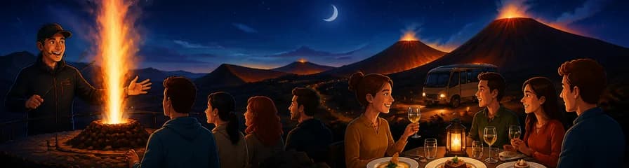 Cena Volcánica y Recorrido Nocturno en Timanfaya