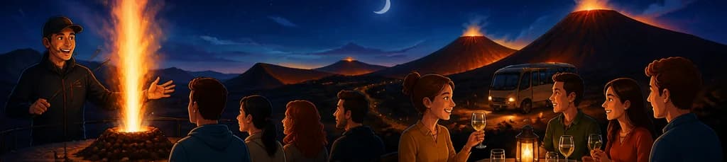 Cena Volcánica y Recorrido Nocturno en Timanfaya