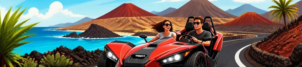 Descubre Lanzarote en un Tour Guiado de 3 Horas con Polaris SLINGSHOT