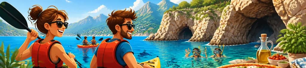 Aventura de kayak y snorkel con pizzas caseras en Palma