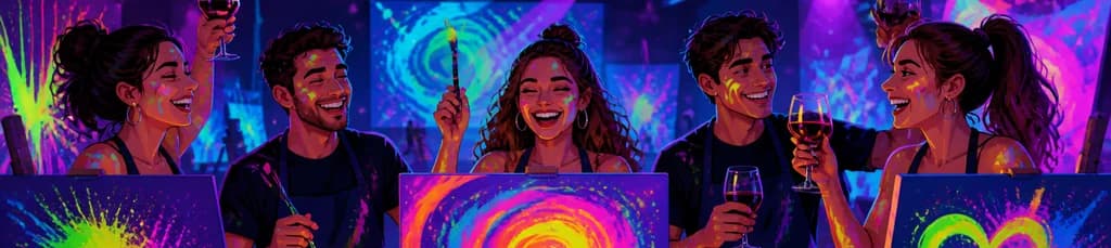 Sumérgete en Vi8ra Madrid: Experiencia inmersiva de pintura con música y vino sin límites