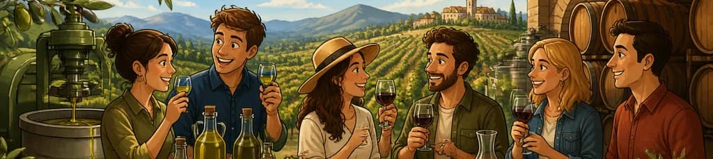 Excursión en grupo reducido: visita a una almazara y una bodega en Navarra, con catas y almuerzo.
