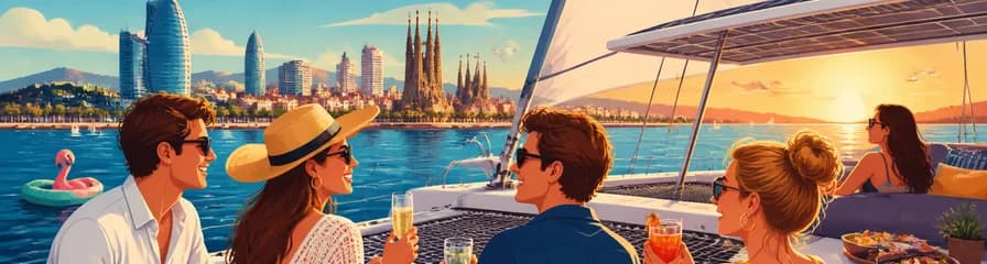 Recorrido en catamarán por Barcelona para grupos reducidos