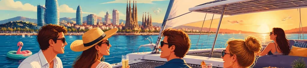 Recorrido en catamarán por Barcelona para grupos reducidos