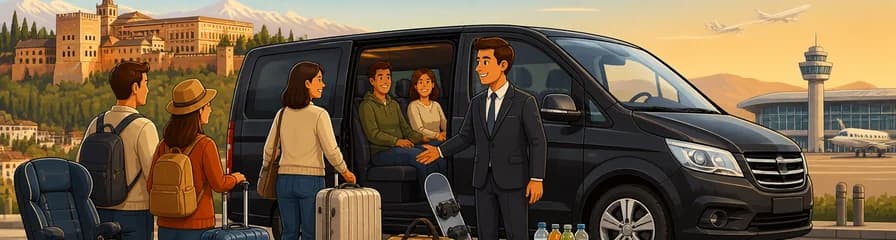 Traslado privado de salida: de la ciudad de Granada al aeropuerto de Málaga (AGP)