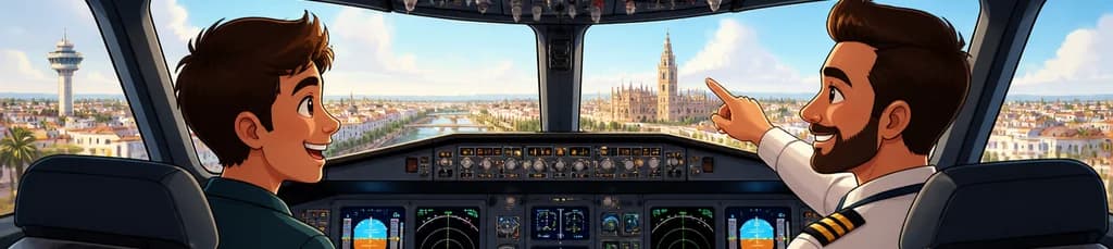 Experimenta la aviación: Pilota un simulador de A320 por un día en Sevilla