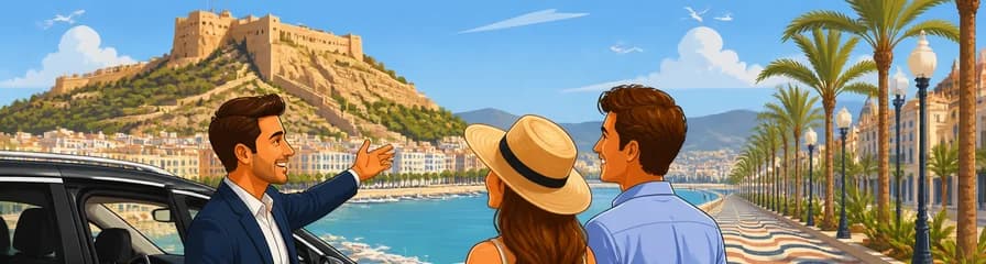 Servicio de traslado privado a Alicante con recorrido turístico de una hora