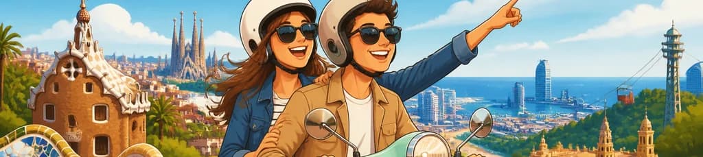 Descubre Barcelona con el alquiler de una Vespa Primavera 50cc
