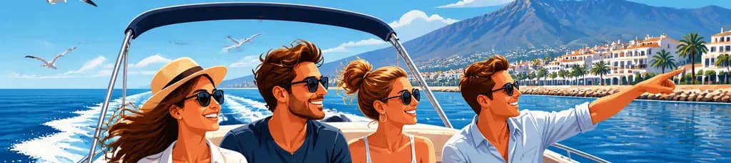 Recorrido marítimo de tres horas por la costa de Marbella