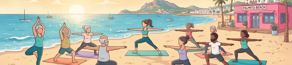 Clase de Yoga en la Playa del Arenal de Jávea, España (en inglés)