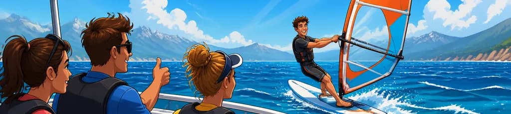 Sesión de Windsurf de dos horas: tanto para principiantes como para mejorar tu técnica
