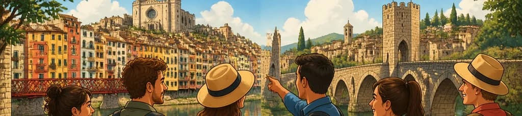 Recorrido por Girona y pueblos medievales en grupo reducido desde Barcelona