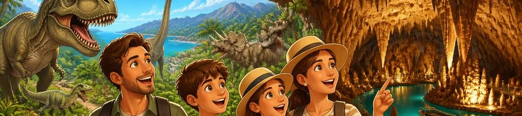 Descubre la Tierra de los Dinosaurios y las Cuevas de Hams en un tour de medio día por Mallorca