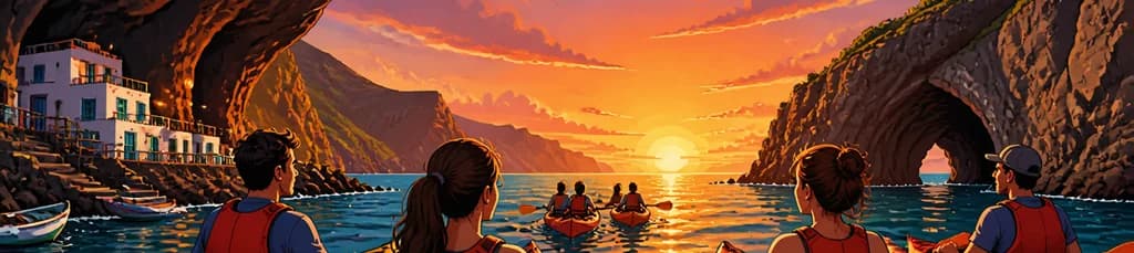 Excursión en kayak al ocaso desde Porís de Candelaria hasta Cueva Bonita