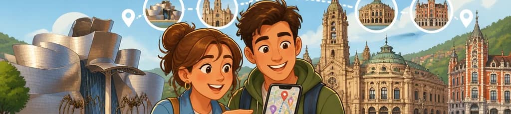 Recorrido autoguiado por Bilbao con tu teléfono móvil