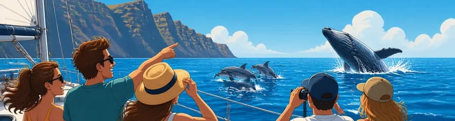 Travesía en velero para el avistamiento de delfines y ballenas en Los Gigantes