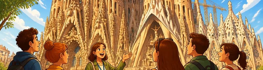 Recorrido peatonal guiado por el exterior de la Sagrada Familia