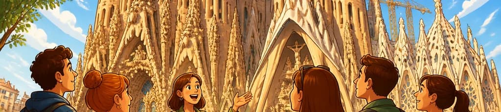 Recorrido peatonal guiado por el exterior de la Sagrada Familia