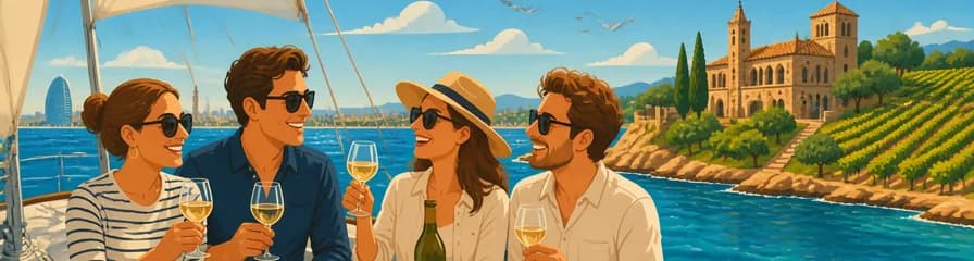 Un paseo en velero por Barcelona con degustación de vinos en grupos íntimos