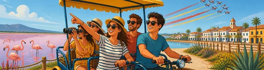 Recorrido en triciclo por el Mar Menor, lagunas saladas y flamencos en Cartagena