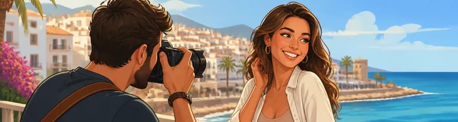 Sesión de fotos de retratos y estilo de vida con fotógrafo profesional en Benalmádena