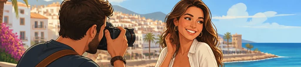 Sesión de fotos de retratos y estilo de vida con fotógrafo profesional en Benalmádena