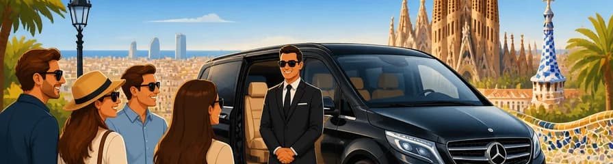 Vehículo de lujo con conductor privado a tu disposición en Barcelona