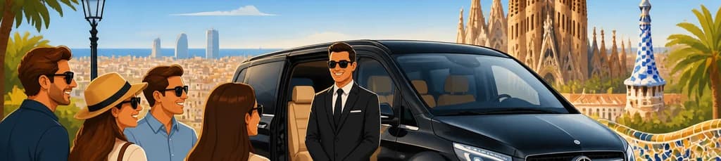 Vehículo de lujo con conductor privado a tu disposición en Barcelona
