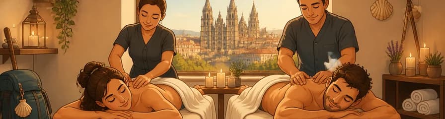 Sesión de masaje en pareja para peregrinos: 60 minutos de bienestar en Santiago