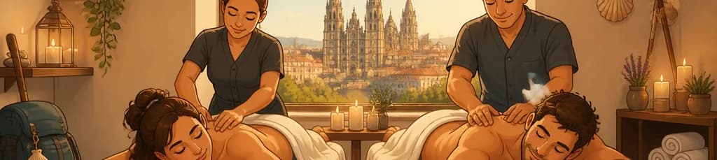 Sesión de masaje en pareja para peregrinos: 60 minutos de bienestar en Santiago