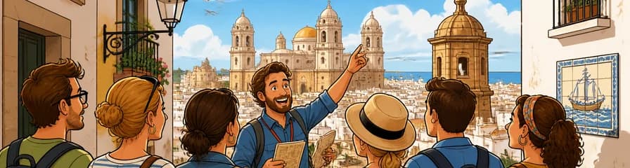 Explora el casco antiguo de Cádiz con una visita guiada en alemán.
