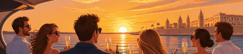 Experiencia de crucero privado al atardecer en El Puerto de Santa María, Cádiz