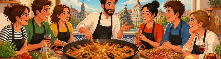 Taller de cocina de paella en Madrid