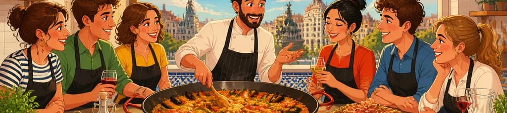 Taller de cocina de paella en Madrid