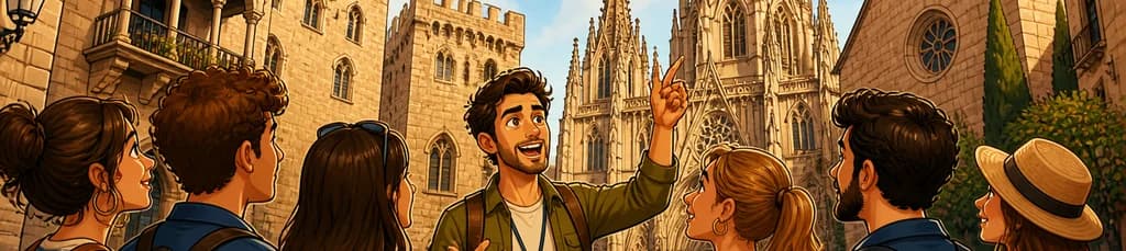 Recorrido a pie por el Barrio Gótico de Barcelona guiado por un experto local