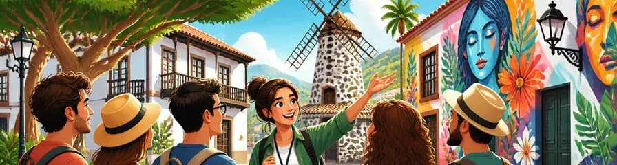 Tour a pie de bajo costo: Molinos y Murales en Los Llanos de Aridane