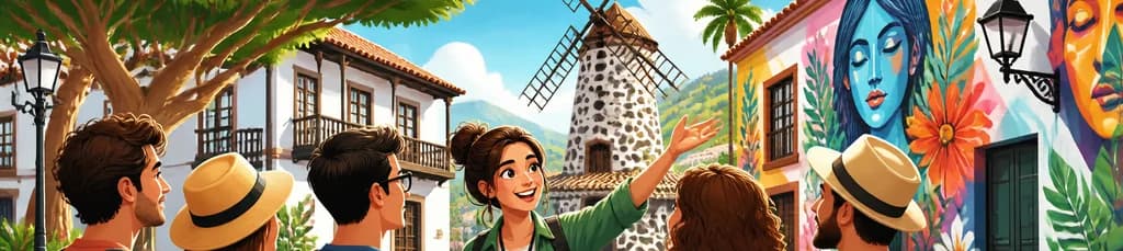 Tour a pie de bajo costo: Molinos y Murales en Los Llanos de Aridane