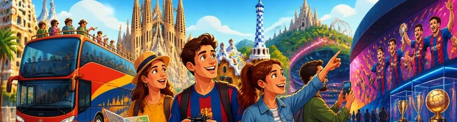 Recorrido inmersivo de fútbol y autobús turístico por Barcelona