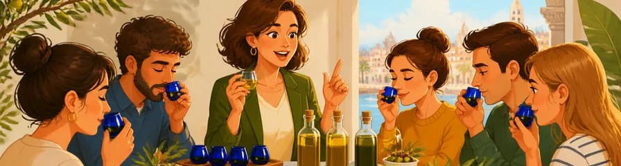 Sesión de cata para el aprendizaje de la degustación del aceite de oliva