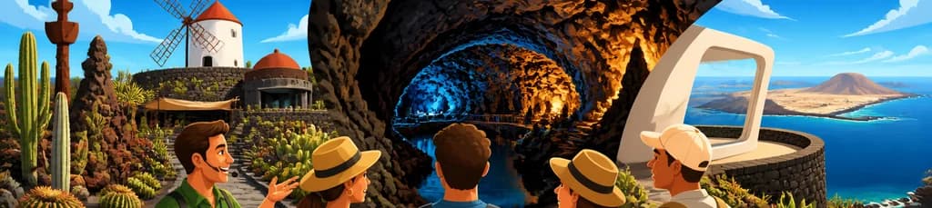 Recorrido Manrique: Cueva de los Verdes, Mirador del Río y Jardín de Cactus