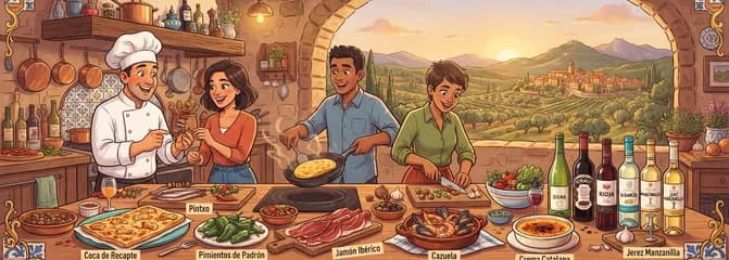 Clase de cocina de tapas españolas con maridaje de bebidas locales en Almoster, organizada por Cozymeal™